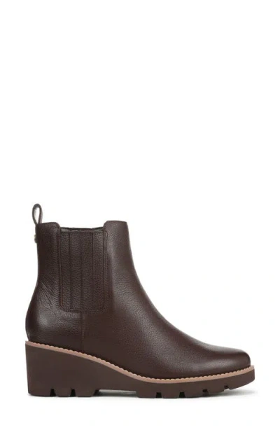 Vionic Aria 2.0 Platform Wedge Bootie In Brown