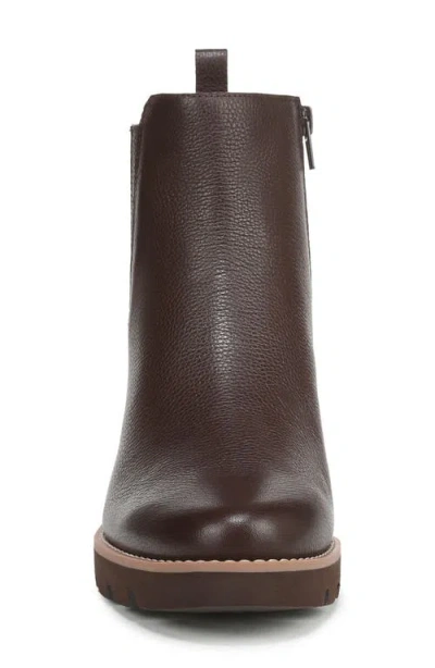 Vionic Aria 2.0 Platform Wedge Bootie In Brown