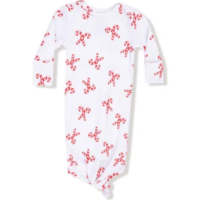 Angel Dear Candy Cane Print Knotted Gown In Multi