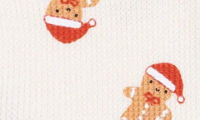 Angel Dear Gingerbread Print Zip Footie In Multi