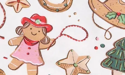 Angel Dear Cowgirl Christmas Zip Footie In Multi