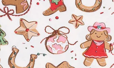 Angel Dear Cowboy Christmas Print Zip Romper In Multi