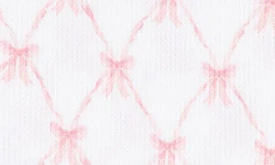 Angel Dear Ribbon Bow Trellis Print Romper In Pink