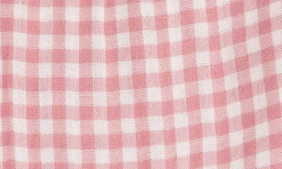 Angel Dear Rose Pink Plaid Organic Cotton Muslin Romper In Pink