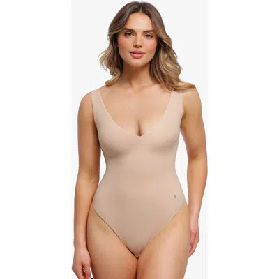 Popilush Elastic Cloud-touch All-in-one Shaping Bodysuit In Gray