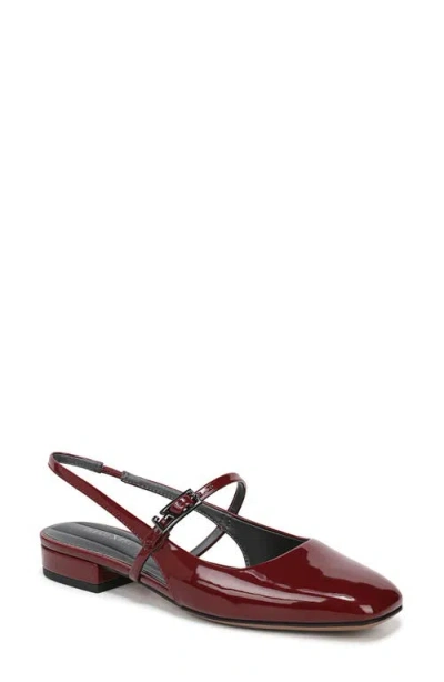 Franco Sarto Women's Destin Square Toe Mary Jane Slingback Flats In Burgundy