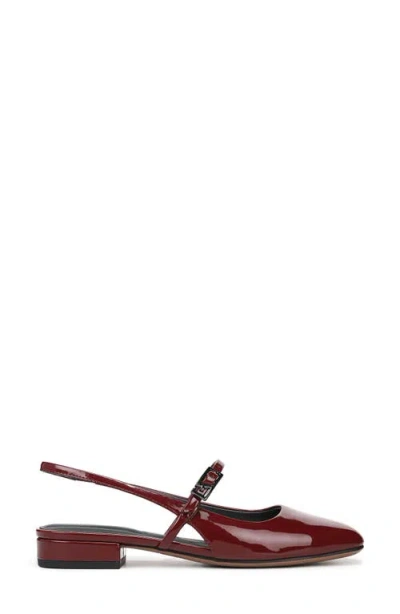 Franco Sarto Women's Destin Square Toe Mary Jane Slingback Flats In Burgundy