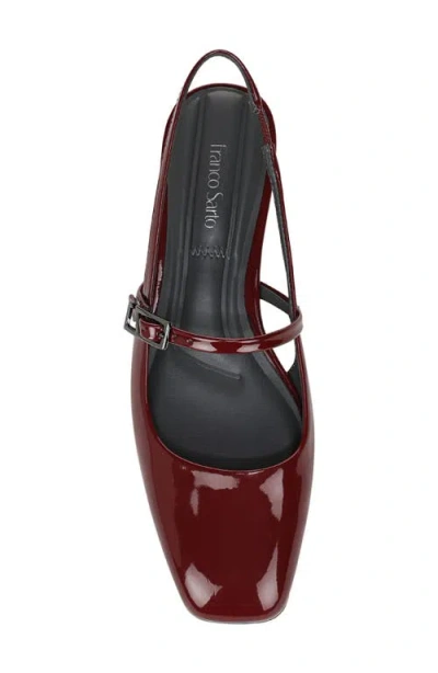 Franco Sarto Women's Destin Square Toe Mary Jane Slingback Flats In Burgundy