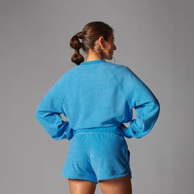 Tavi Ease Crew Terry Sweatshirt In Blue