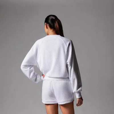 Tavi Ease Crew Terry Sweatshirt In White