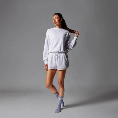 Tavi Ease Crew Terry Sweatshirt In White