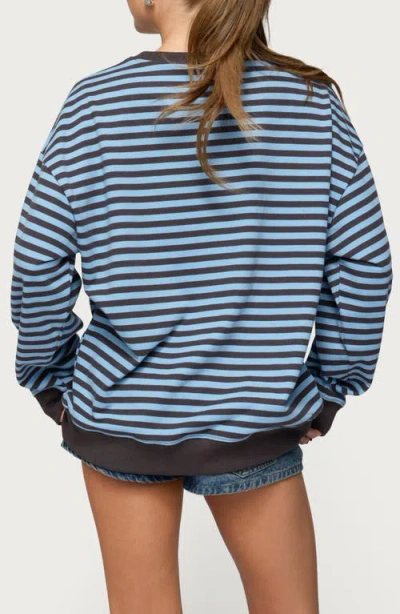 Edikted Onda Stripe Oversize Sweatshirt In Multi