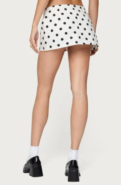 Edikted Noreen Polka Dot Low Rise Miniskort In White