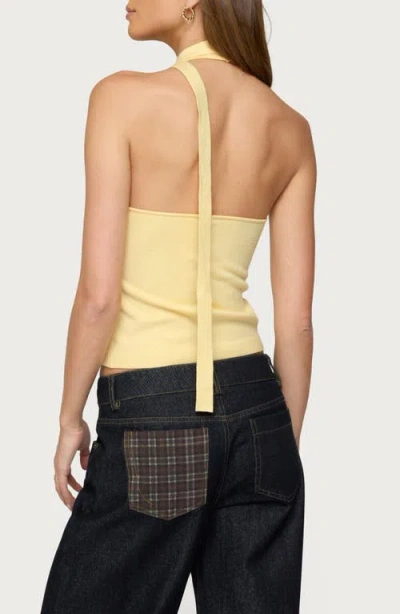 Edikted Two Piece Knit Halter Top In Pink