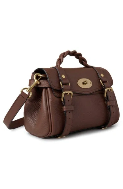 Mulberry Mini Alexa Leather Satchel In Brown