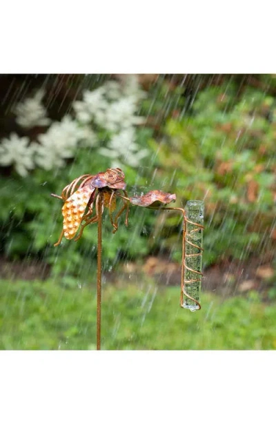 Haw Creek Forge Bee Rain Gauge With Bee Drinking Cup In Multi