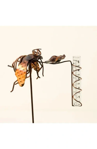 Haw Creek Forge Bee Rain Gauge With Bee Drinking Cup In Multi