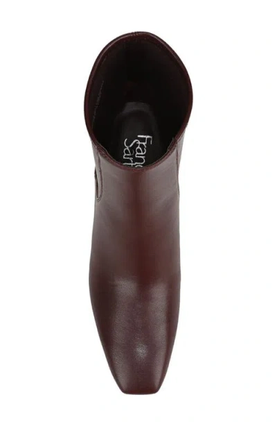 Franco Sarto Women's Tarrin Square Toe Zip Short Boots In Burgundy