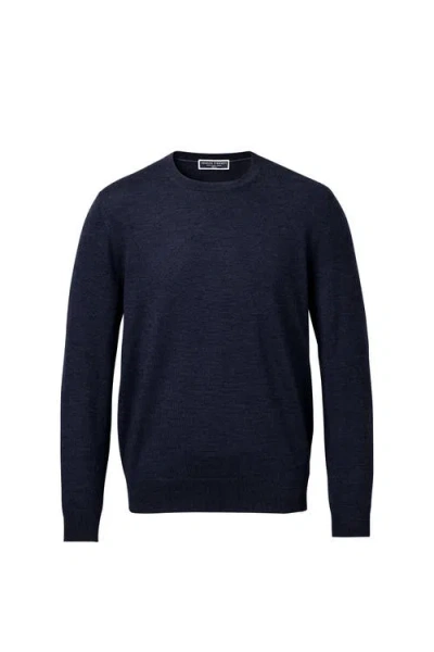 Charles Tyrwhitt Pure Merino Crew Neck Sweater In Blue