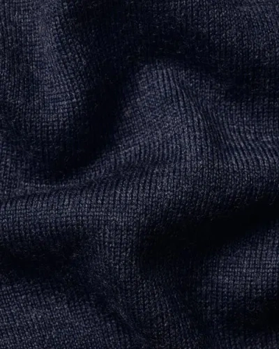 Charles Tyrwhitt Pure Merino Crew Neck Sweater In Blue