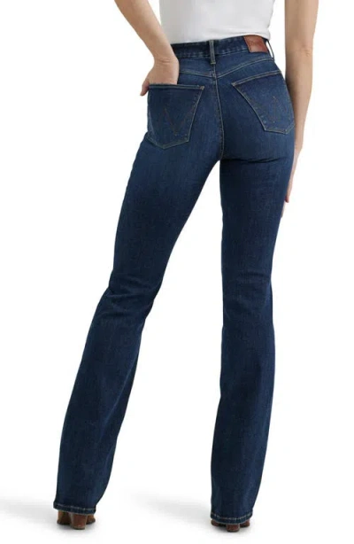 Wrangler Bespoke Curvy High Waist Bootcut Jeans In Blue