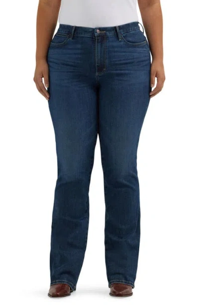 Wrangler Bespoke Curvy High Waist Bootcut Jeans In Blue