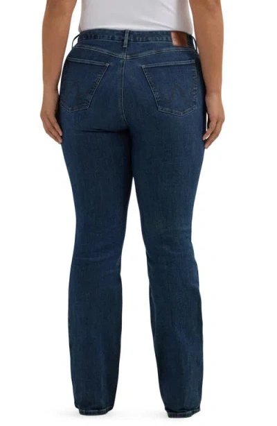 Wrangler Bespoke Curvy High Waist Bootcut Jeans In Blue