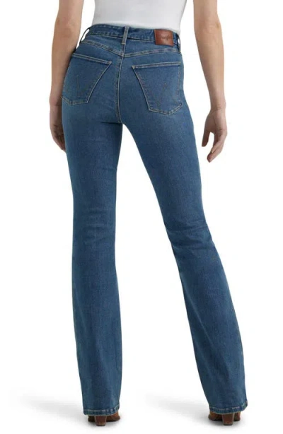 Wrangler Bespoke Curvy High Waist Bootcut Jeans In Blue
