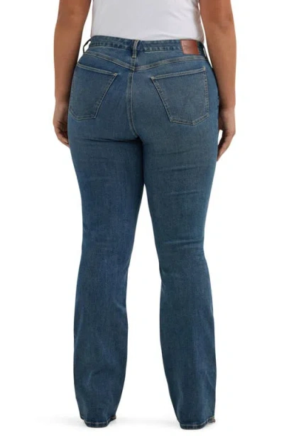 Wrangler Bespoke Curvy High Waist Bootcut Jeans In Blue
