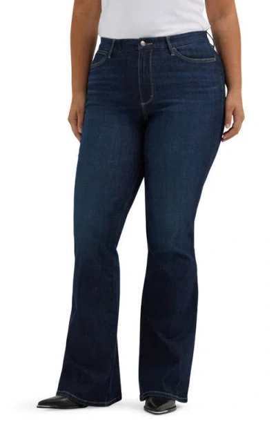 Wrangler Bespoke Curvy High Waist Bootcut Jeans In Blue
