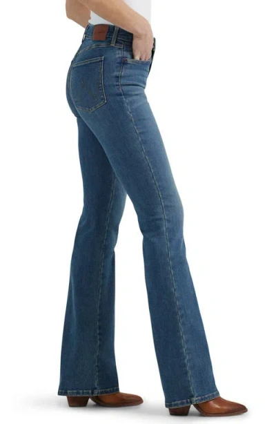 Wrangler Bespoke Curvy High Waist Bootcut Jeans In Blue