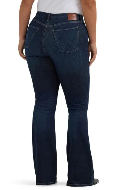 Wrangler Bespoke Curvy High Waist Bootcut Jeans In Blue