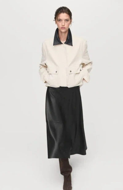 Mango Women's Leather-effect Midi Skirt In Multi