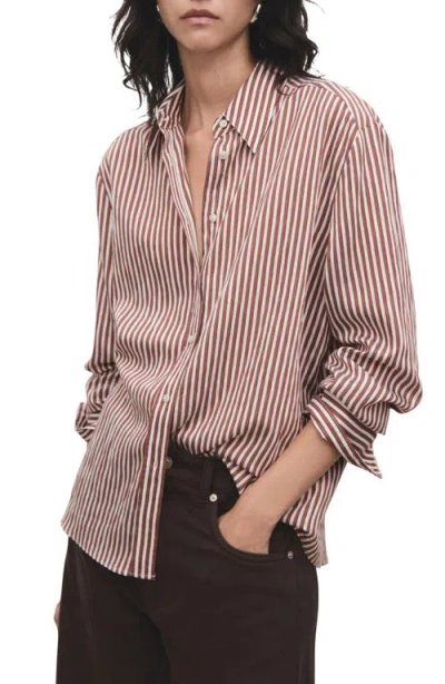Mango Stripe Button-up Shirt In Multi