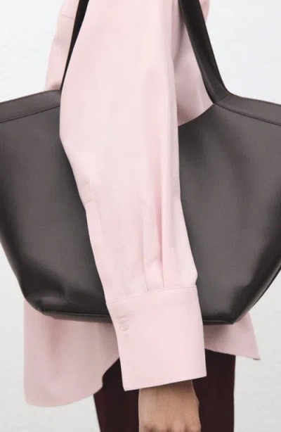 Mango Oversize Button-up Shirt In Animal Print