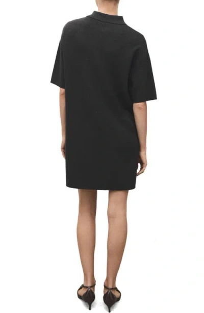 Mango Women's Polo Neck Knitted Dress In Black