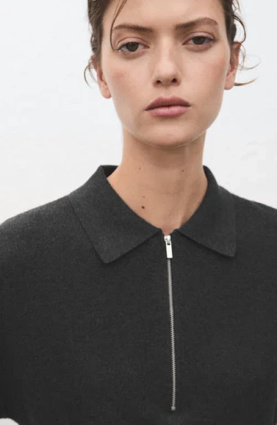 Mango Women's Polo Neck Knitted Dress In Black