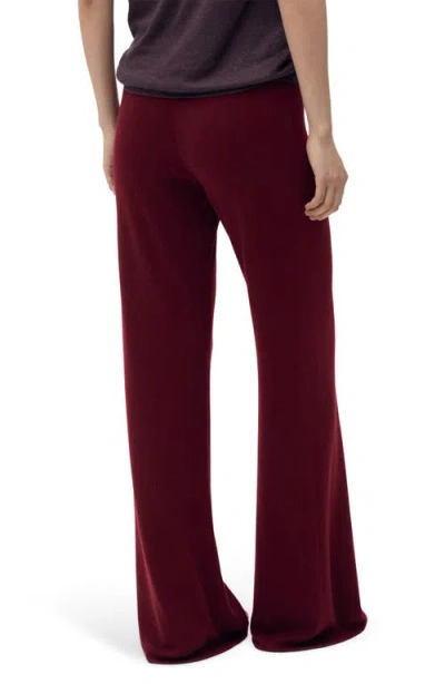 Mango Women's Straight Knitted Pants In Burgundy