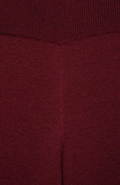 Mango Women's Straight Knitted Pants In Burgundy