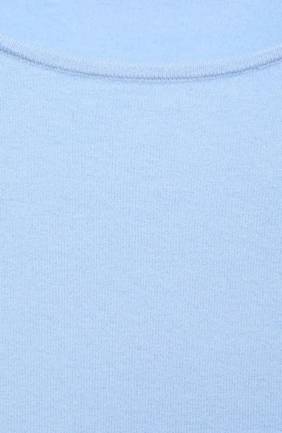 Mango Fine Knit Sweater In Blue