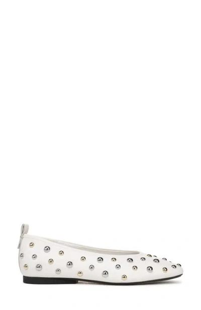 27 Edit Naturalizer Carla Stud Ballet Flat In White
