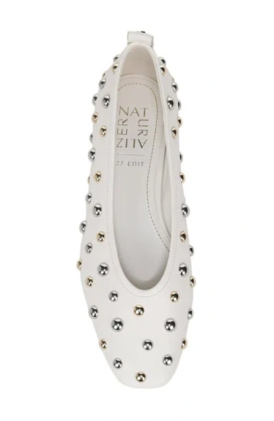 27 Edit Naturalizer Carla Stud Ballet Flat In White