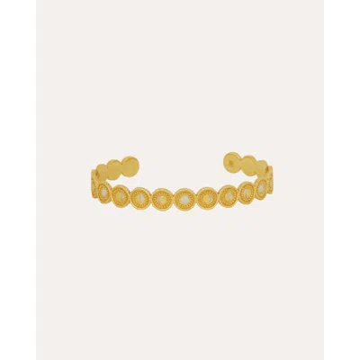 Ottoman Hands Moon Bangle In Gold