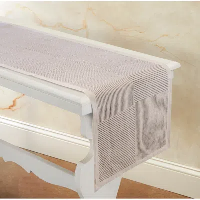 Sustainable Threads Villa Table Runner In Gray