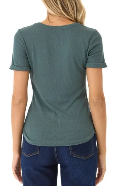 Threads 4 Thought Akia Feather Ribbed Henley In Green