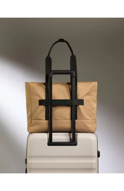 Antler Icon Tote Bag In Sand In White