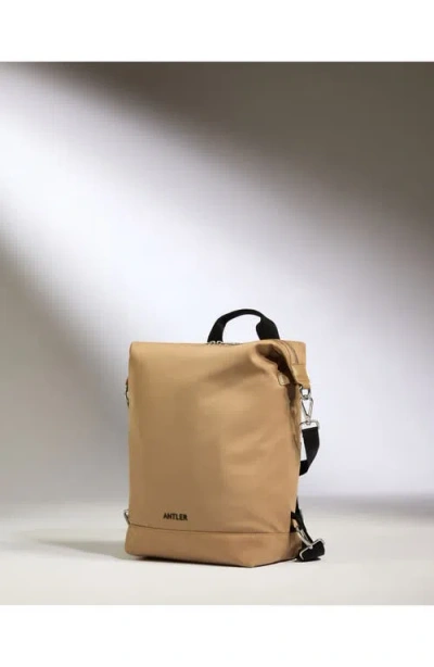 Antler Icon 2-in-1 Tote Backpack In Sand In Pattern
