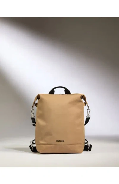 Antler Icon 2-in-1 Tote Backpack In Sand In Pattern