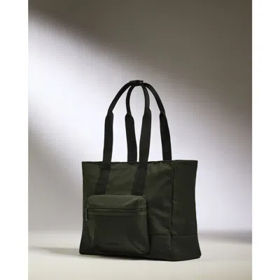 Antler Icon Tote Bag In Dark Khaki Green In Red