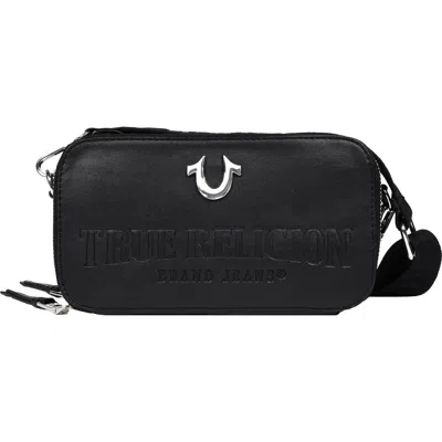 True Religion Double-zip Horseshoe Camera Bag In Black
